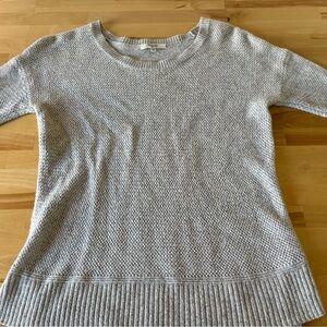 Madewell Heather Gray Textured Crew Neck Sweater
